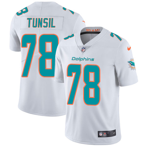 Nike Miami Dolphins #78 Laremy Tunsil White Men Stitched NFL Vapor Untouchable Limited Jersey